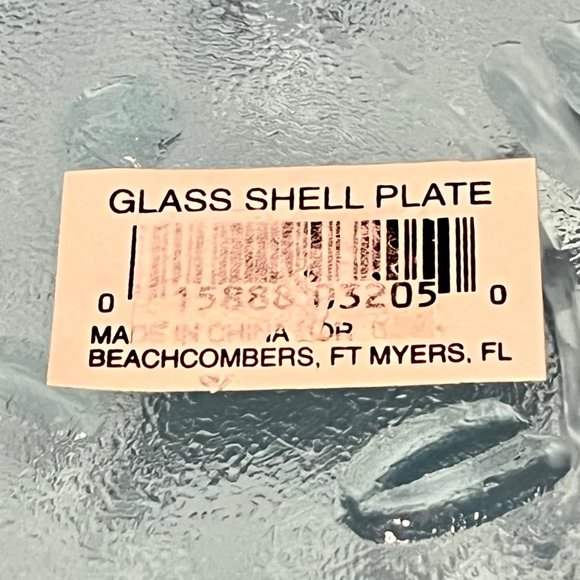 NEW… Set of Two [2] Glass Sea Shell Plates, by Beachcombers, 11.25” Approximate - Picture 10 of 16